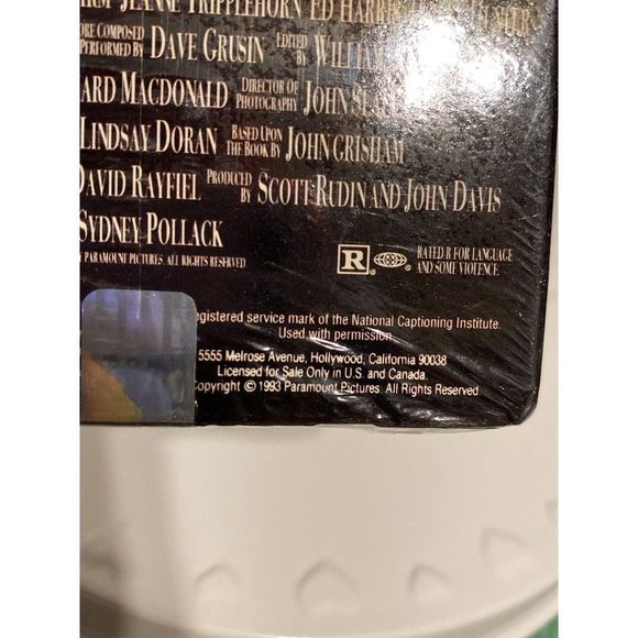 The Firm VHS 1993 Tom Cruise Sidney Pollack Holly Hunter New Factory Sealed - Picture 4 of 4